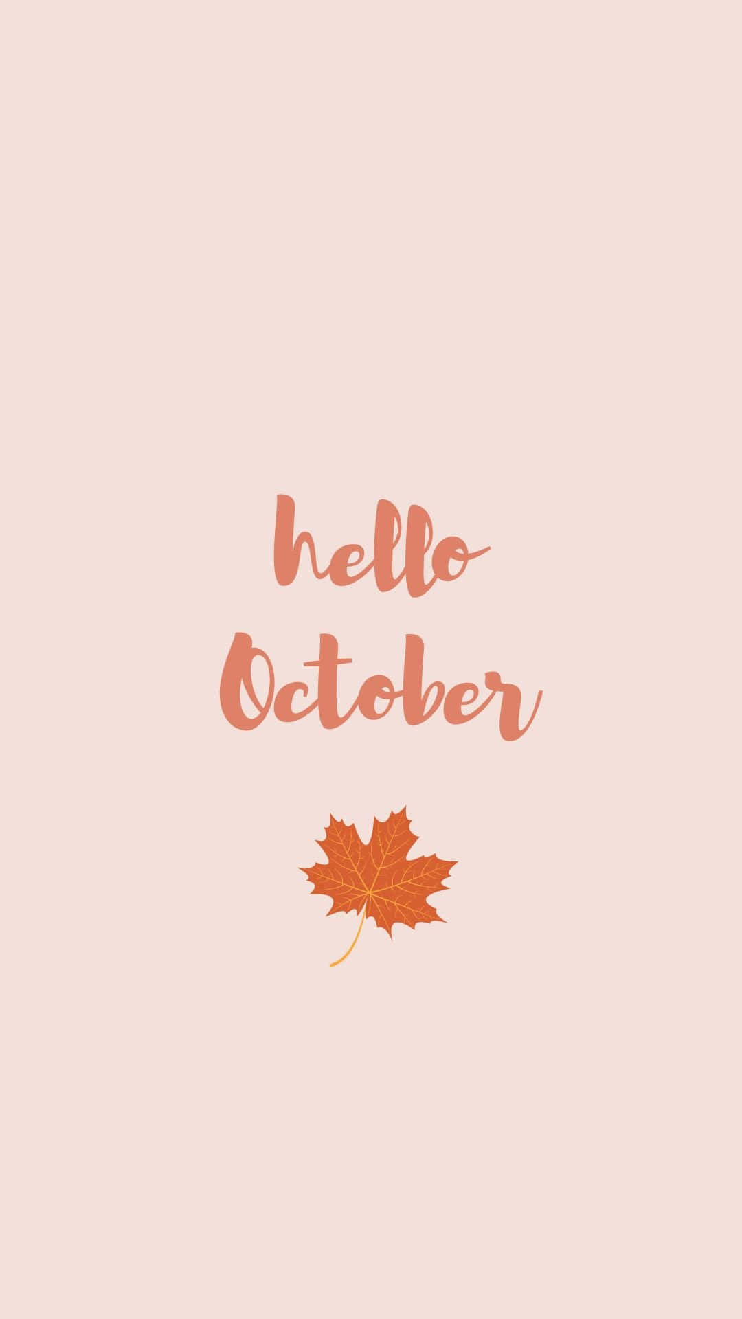 October Aesthetic, peach, coral, Full HD Phone Wallpaper