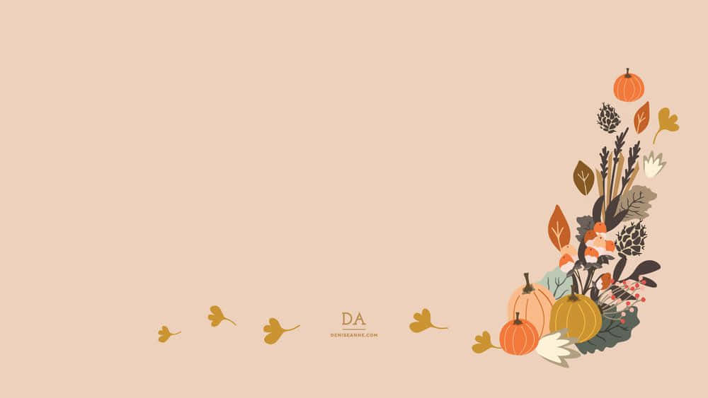 autumnal corner, pumpkins, leaves, SD Desktop Wallpaper