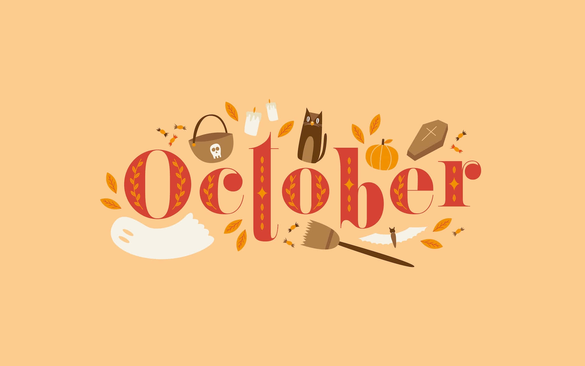 October, Halloween, pumpkins, Full HD Desktop Wallpaper