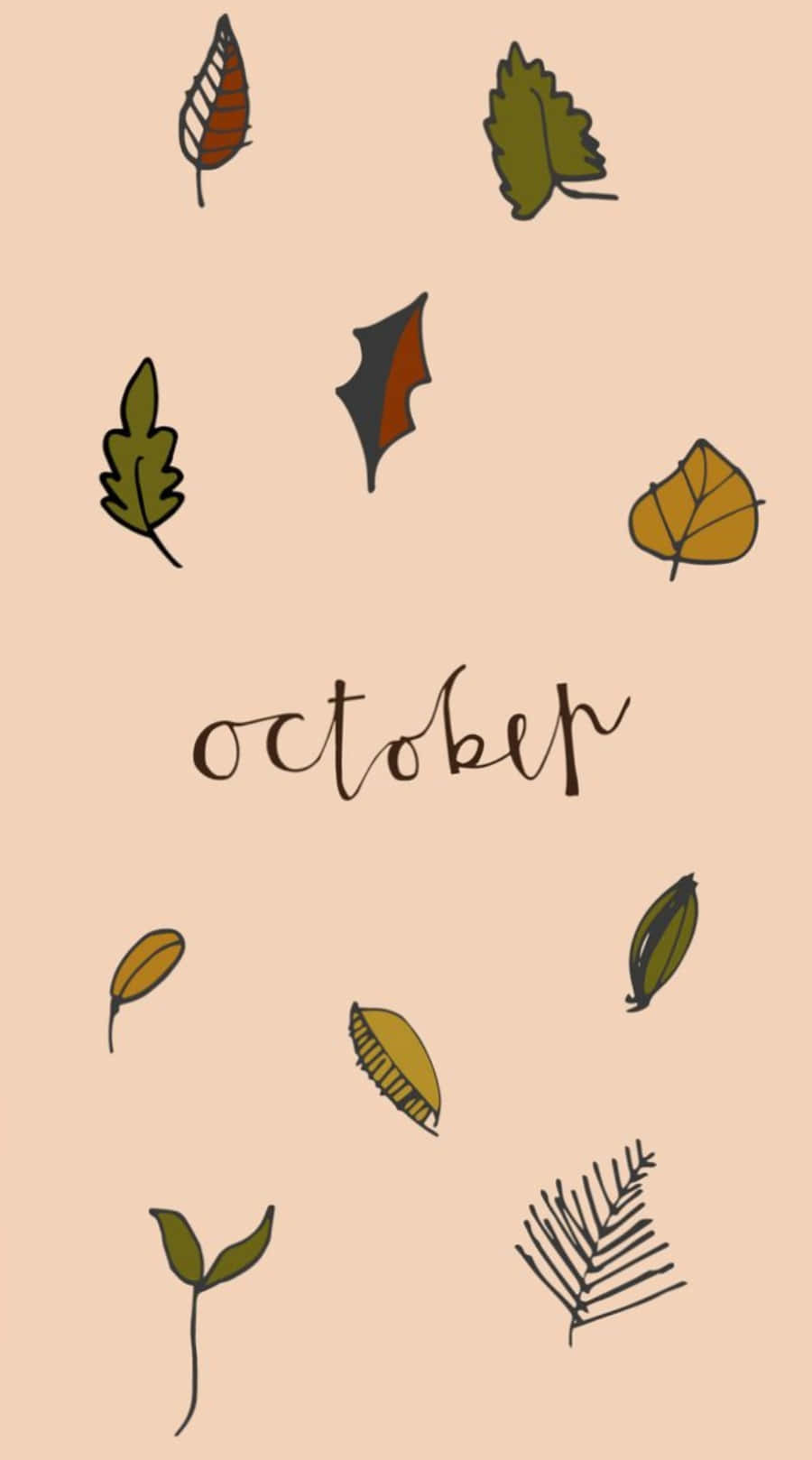 October, beige background, warm tones, HD Phone Wallpaper