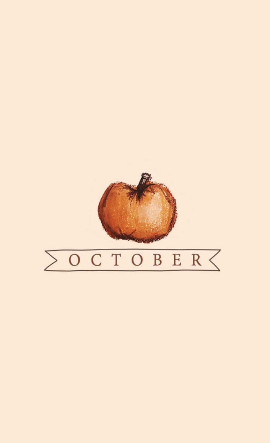October iPhone, pumpkin, watercolor, HD Phone Wallpaper