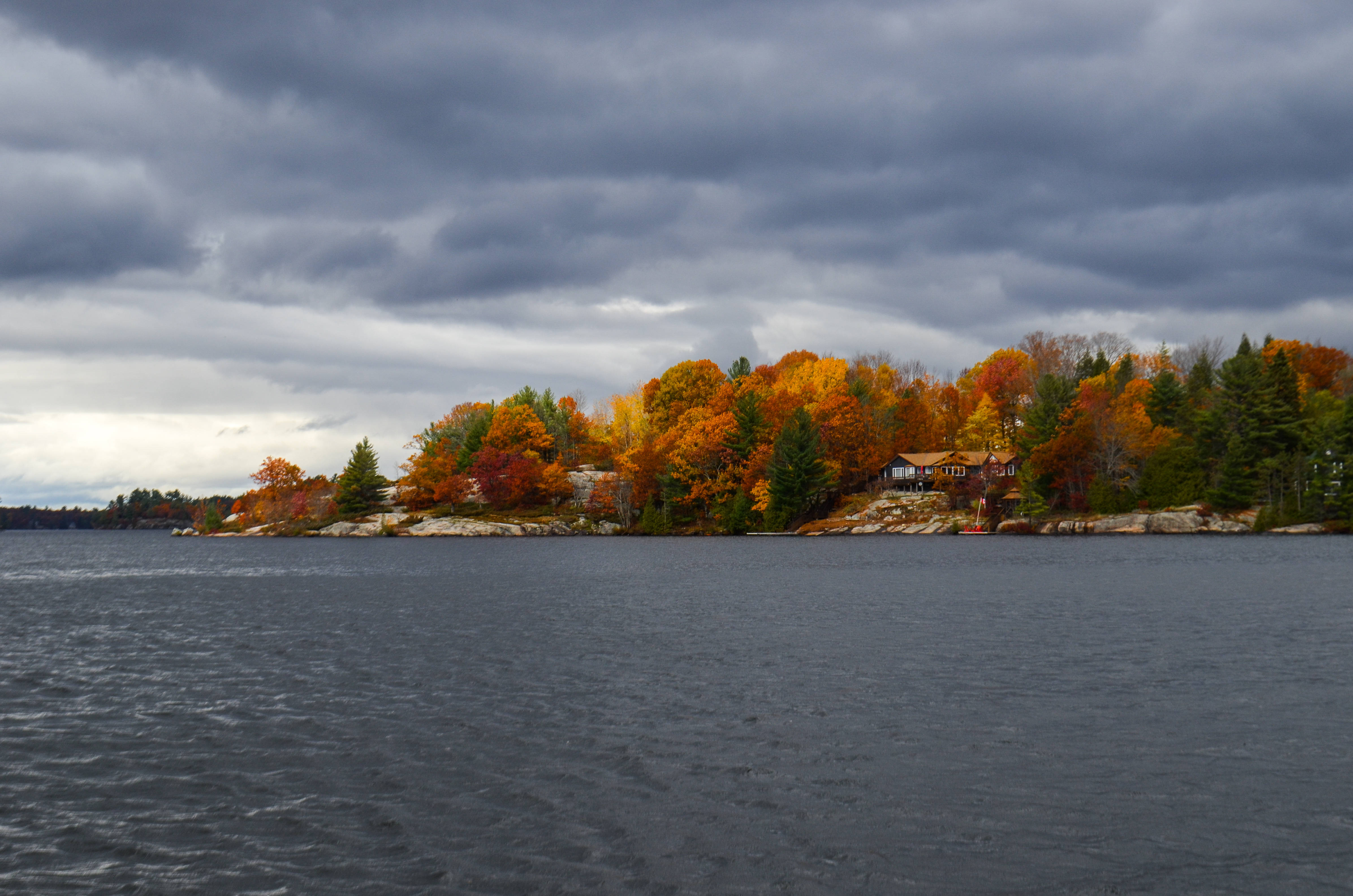 October, autumn forest, lake, 4K Desktop Wallpaper