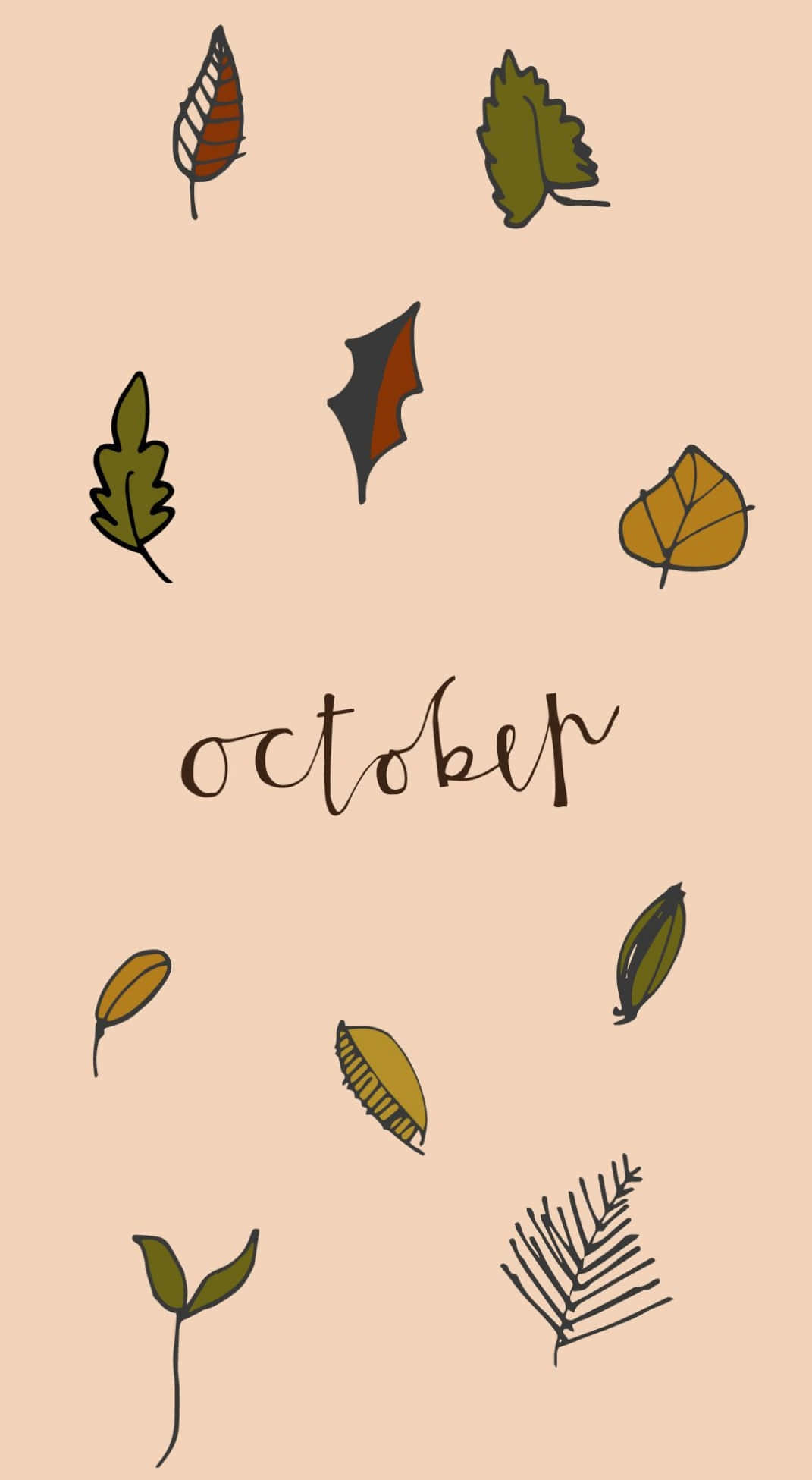 October, autumn leaves, warm earth tones, Full HD Phone Wallpaper