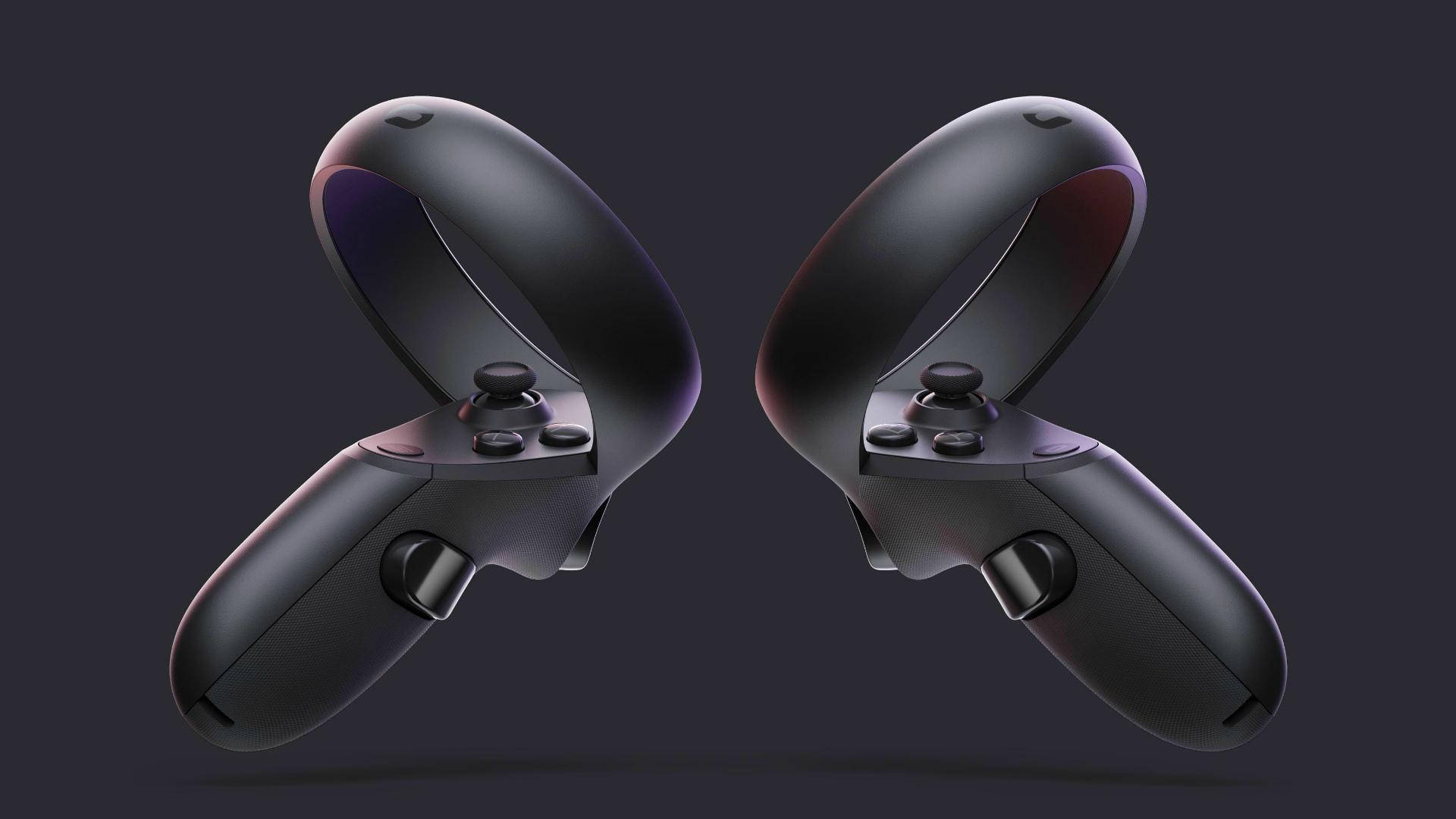 Oculus Quest 2, black, controllers, Full HD Desktop Wallpaper