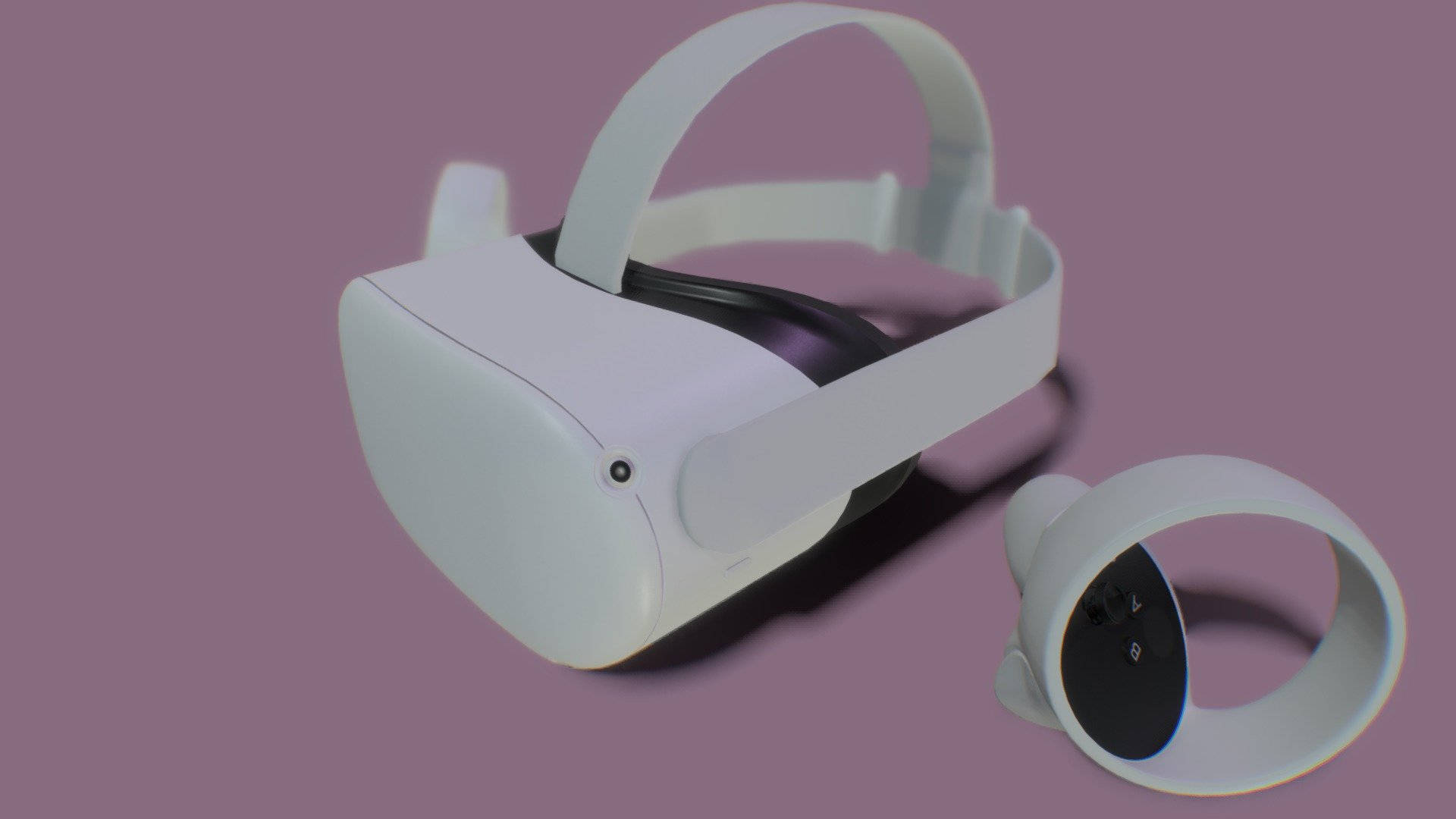 Oculus Quest 2, white, mauve, Full HD Desktop Wallpaper