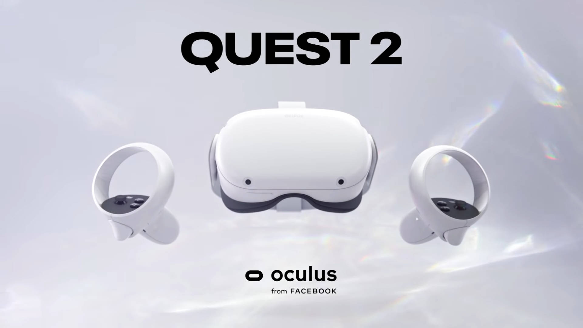 Oculus Quest 2, white, rainbow light refractions, Full HD Desktop Wallpaper