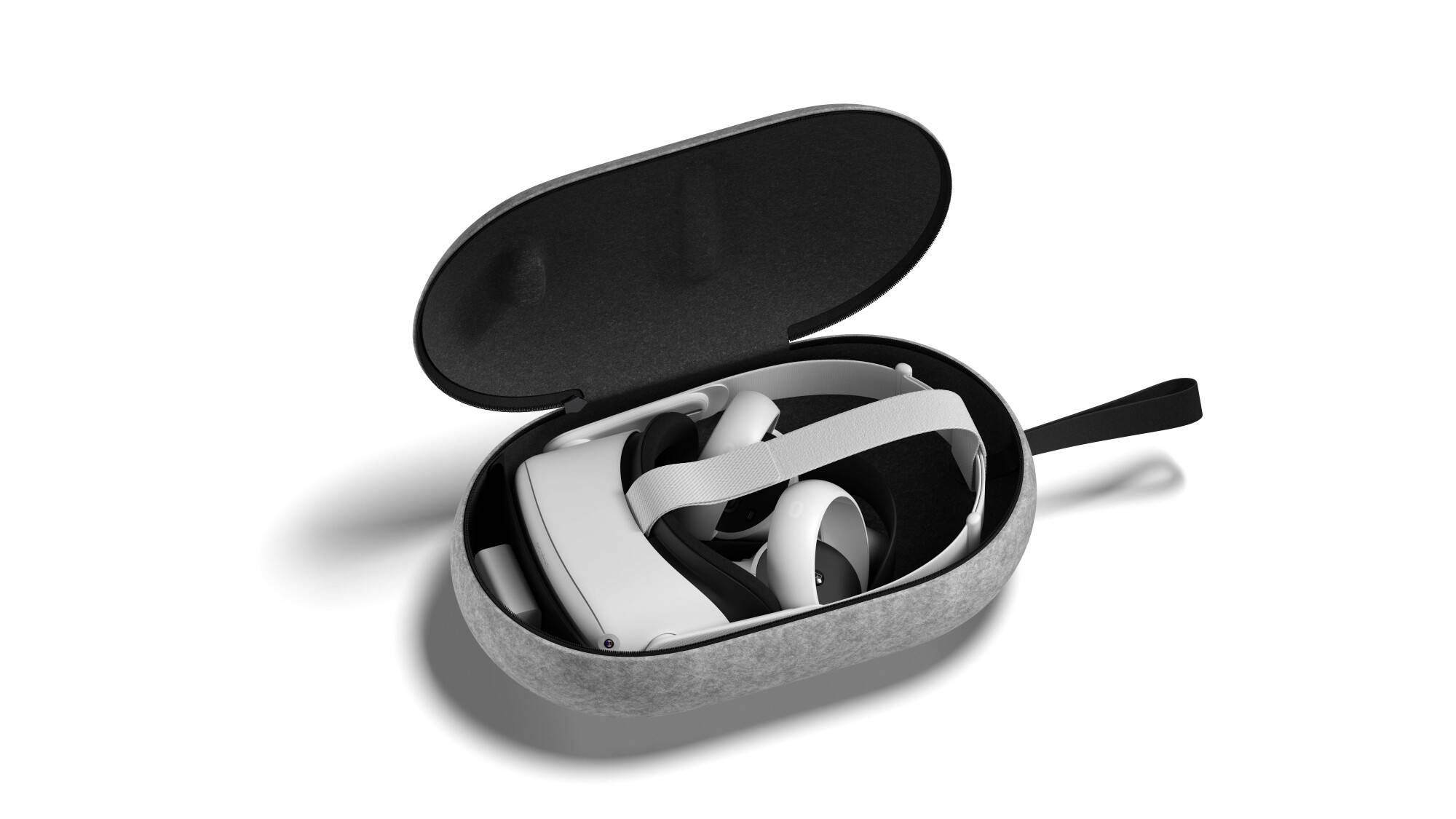 Oculus Quest 2, gray carrying case, white VR headset, Full HD Desktop Wallpaper