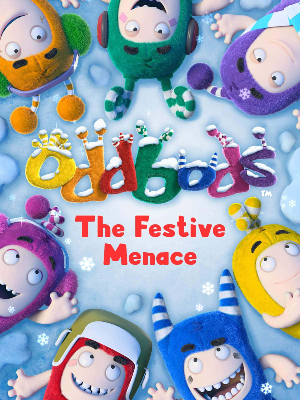 Oddbods, colorful cartoon characters, winter gear, HD Phone Wallpaper