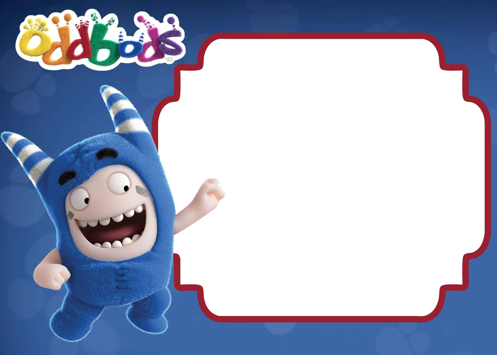 Oddbods, blue Oddbods character, striped horns, Full HD Desktop Wallpaper