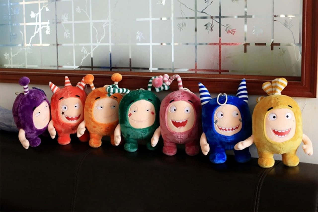Oddbods, plush characters, big smiles, HD Desktop Wallpaper