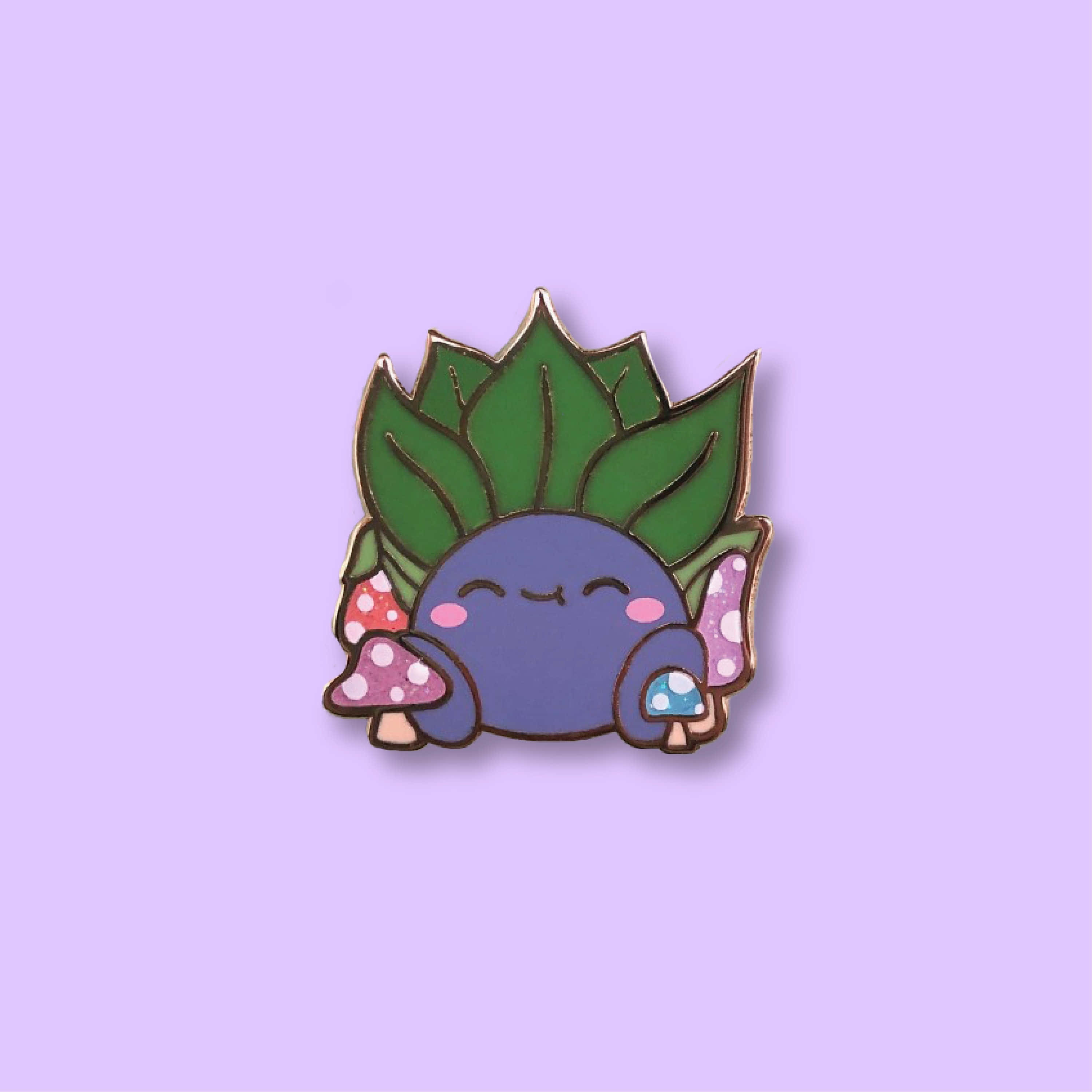 Oddish, purple, green leafy hair, 2K Desktop Wallpaper