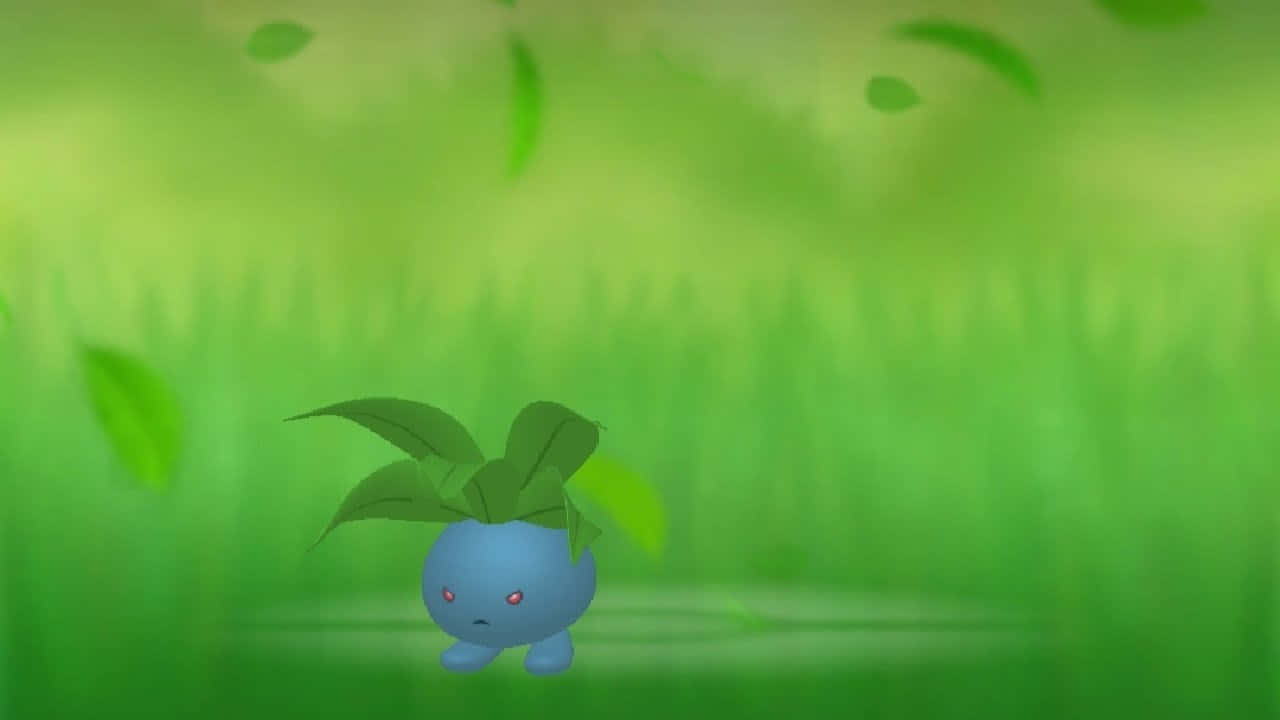 Oddish, blue, leafy hair, HD Desktop Wallpaper