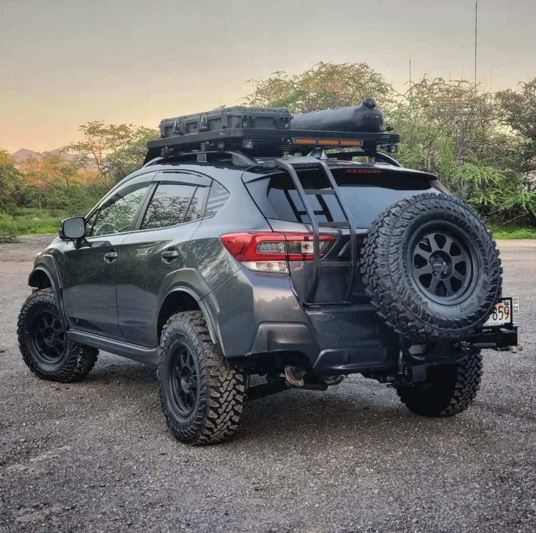 matte gray, off-road SUV, oversized tires, SD Desktop Wallpaper