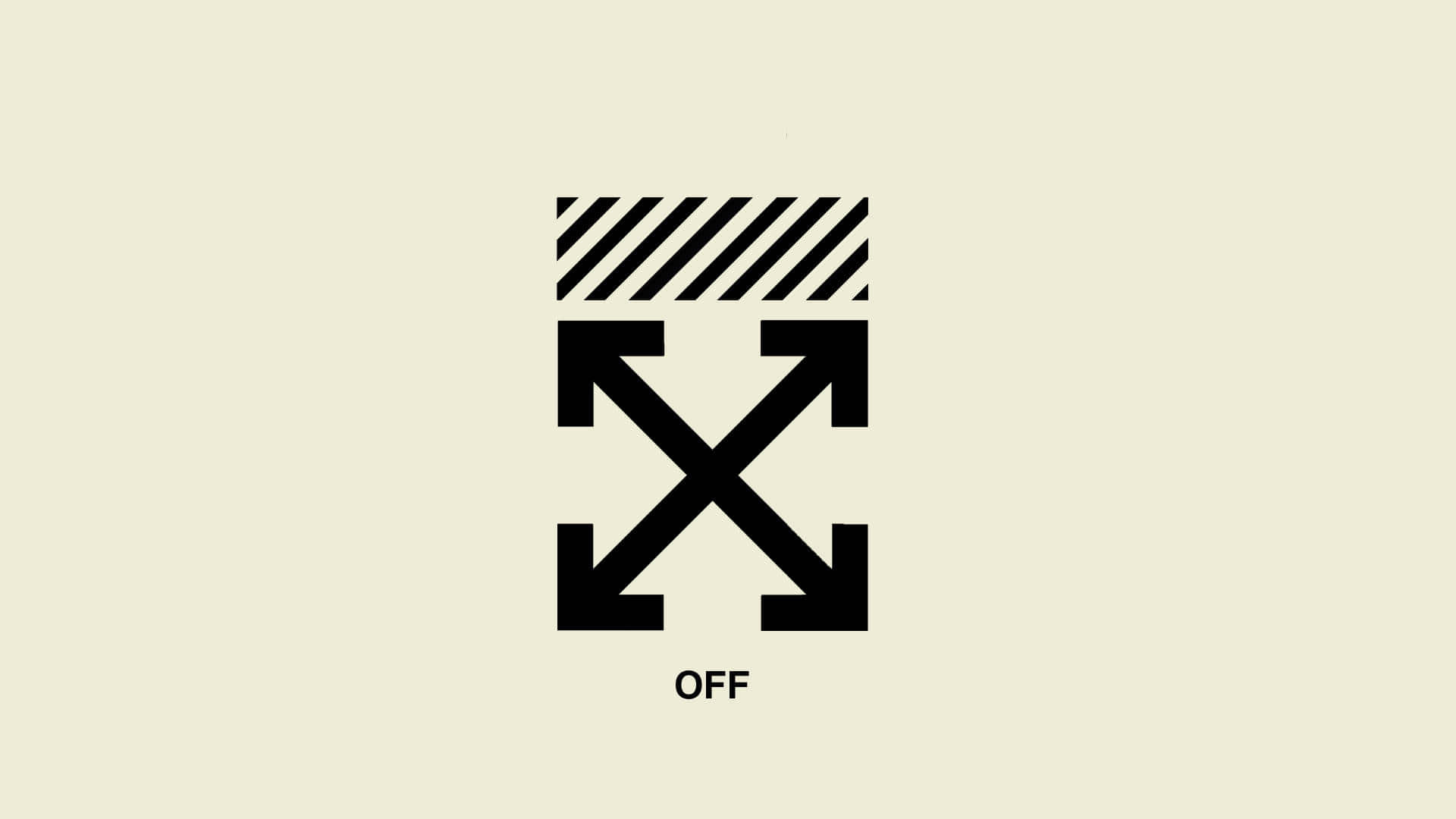Off White, black logo, crossed arrows, Full HD Desktop Wallpaper