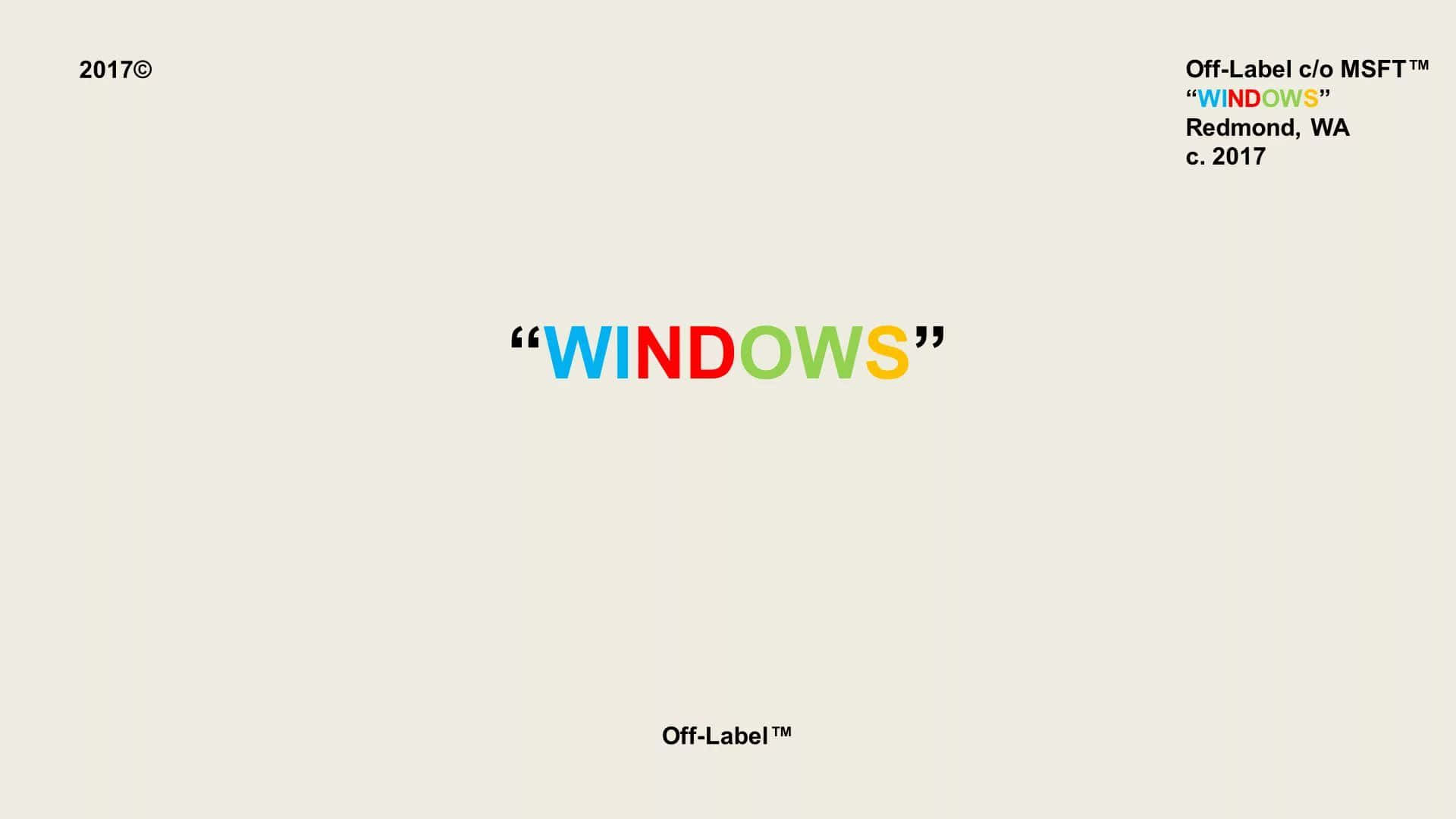 Off White Desktop, beige background, colorful letters, Full HD Desktop Wallpaper