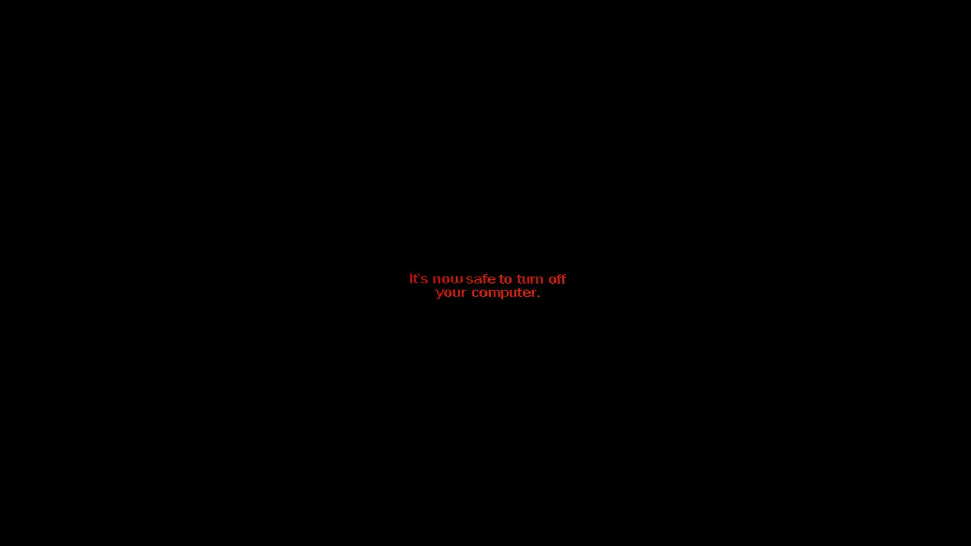 Off White Desktop, black screen, red text, Full HD Desktop Wallpaper