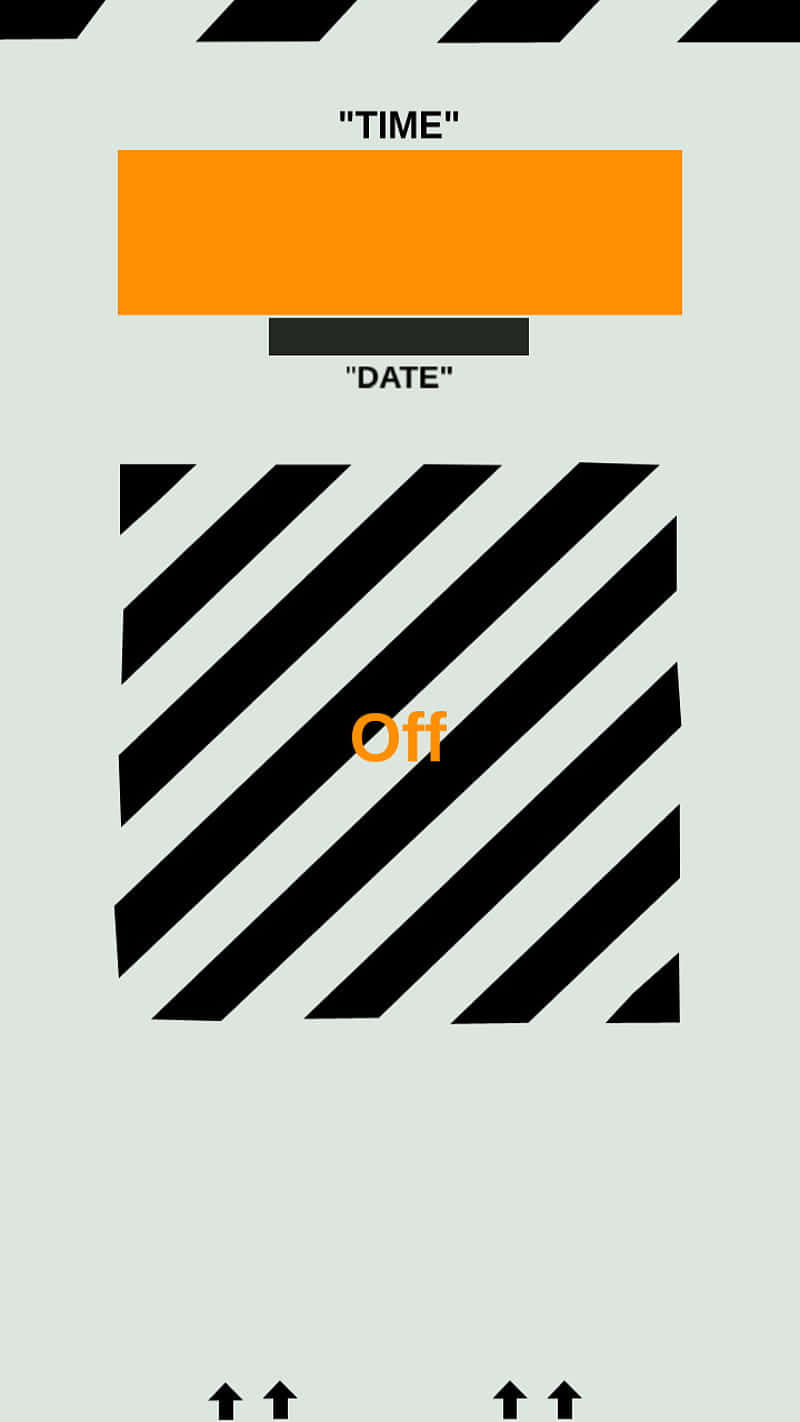 Off White iPad, orange, black, HD Phone Wallpaper