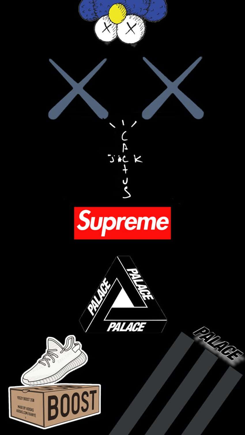 Off White, iPad, black background, HD Phone Wallpaper