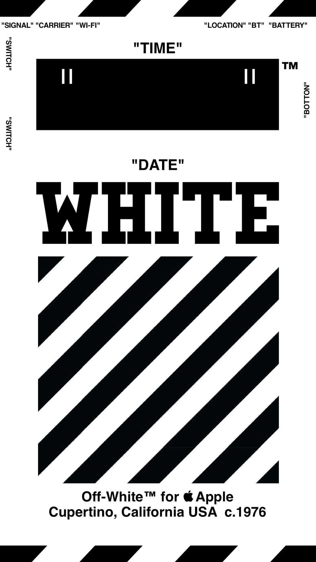 Off White, iPad, black and white, Full HD Phone Wallpaper