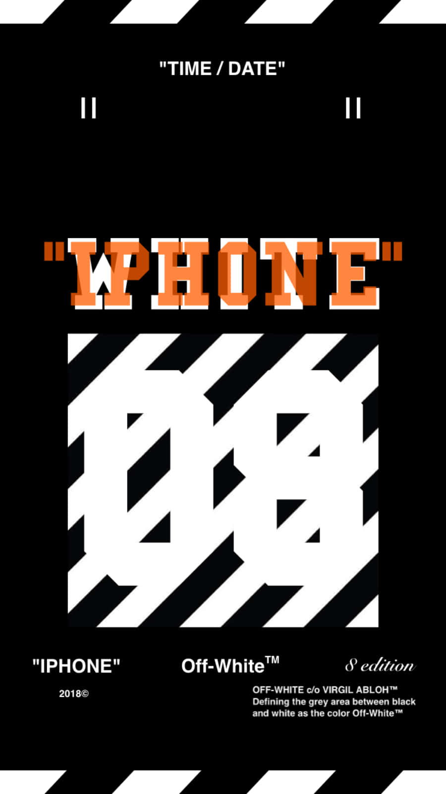 Off White, iPhone 11, orange, HD Phone Wallpaper