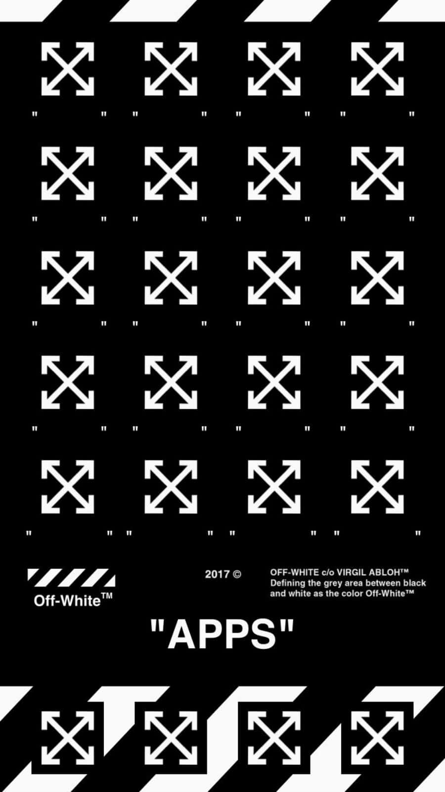 Off White iPhone 11, black and white, repeating arrow logos, HD Phone Wallpaper