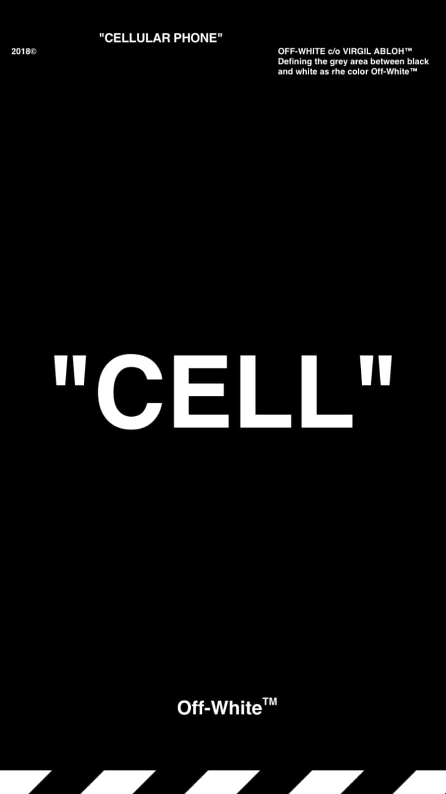 Off White iPhone 11, black background, white text, HD Phone Wallpaper