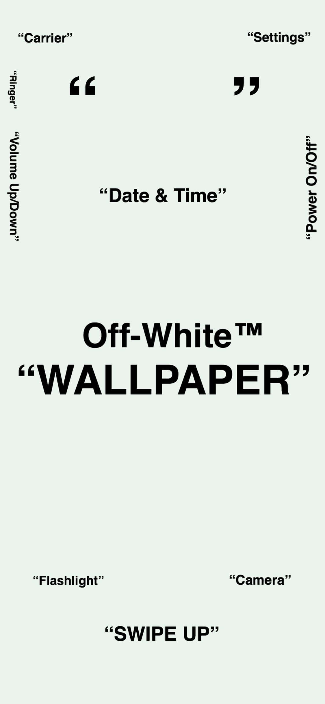 Off White iPhone, gray background, black text, Full HD Phone Wallpaper