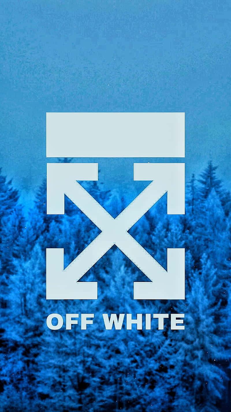 Off White, iPhone, blue forest, HD Phone Wallpaper