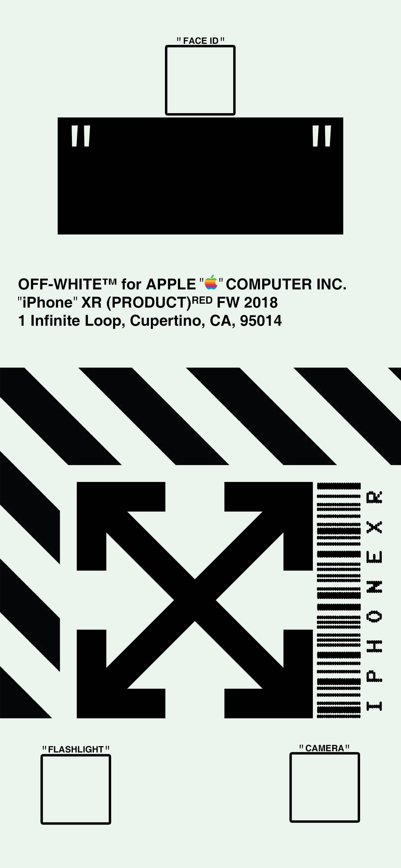 Off White Logo, arrows barcode, text, 2K Phone Wallpaper