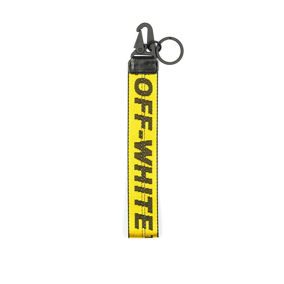 Off White Logo, industrial keychain, bright yellow, SD Desktop Wallpaper