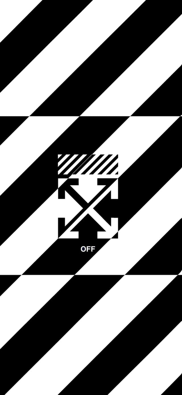 Off White, iPhone, black and white diagonal stripes, HD Phone Wallpaper
