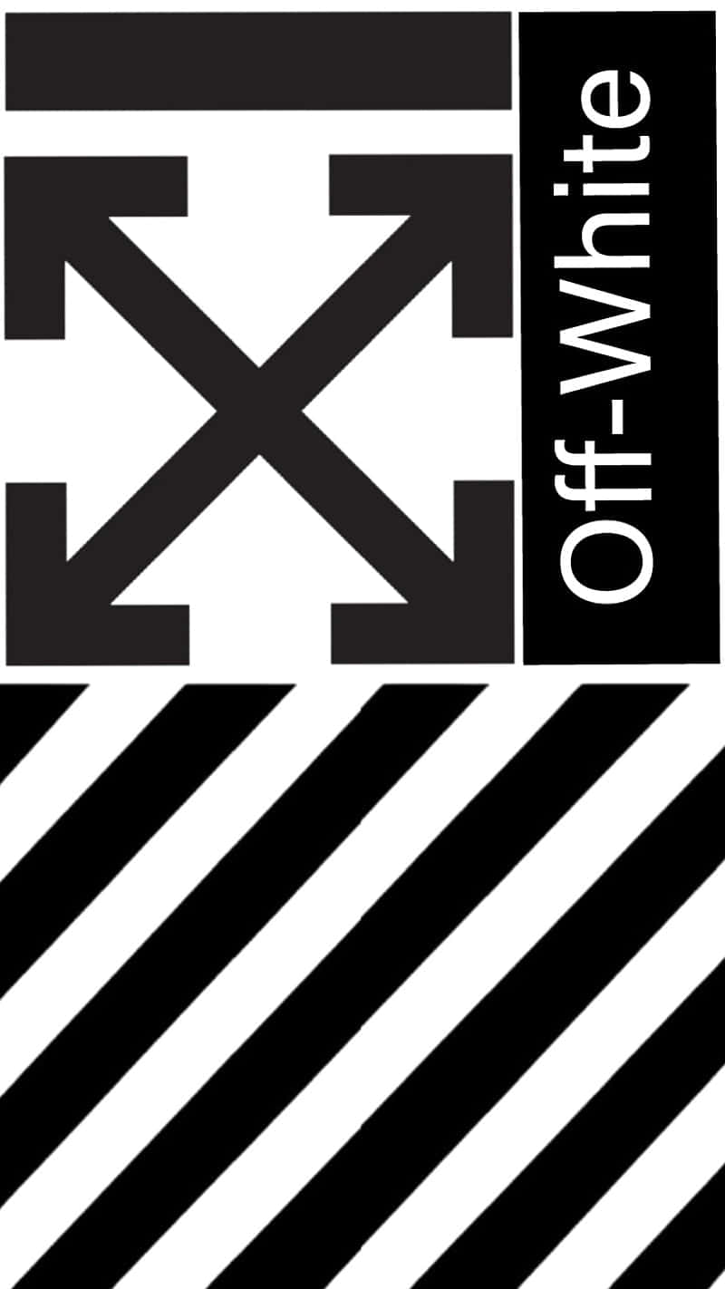 Off-White logo, diagonal stripes, intersecting arrows, HD Phone Wallpaper