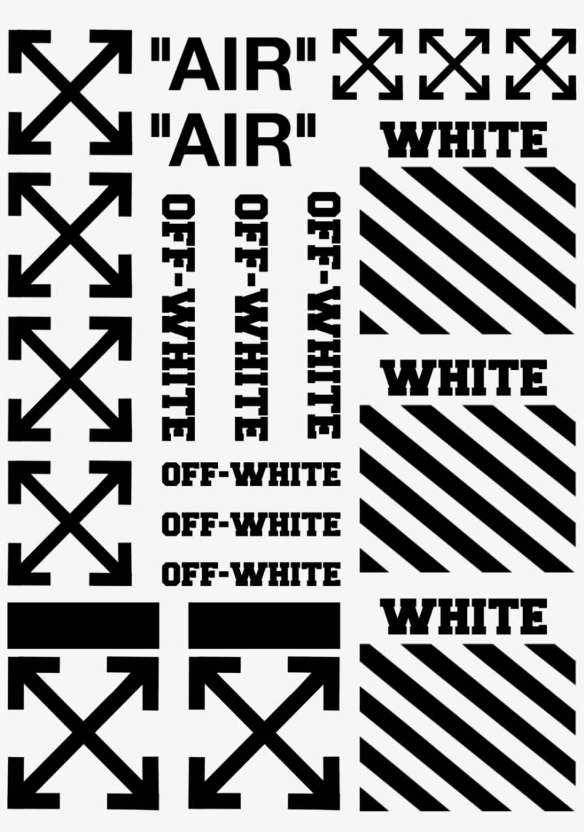 Off White Logo, air text, black arrows, SD Phone Wallpaper