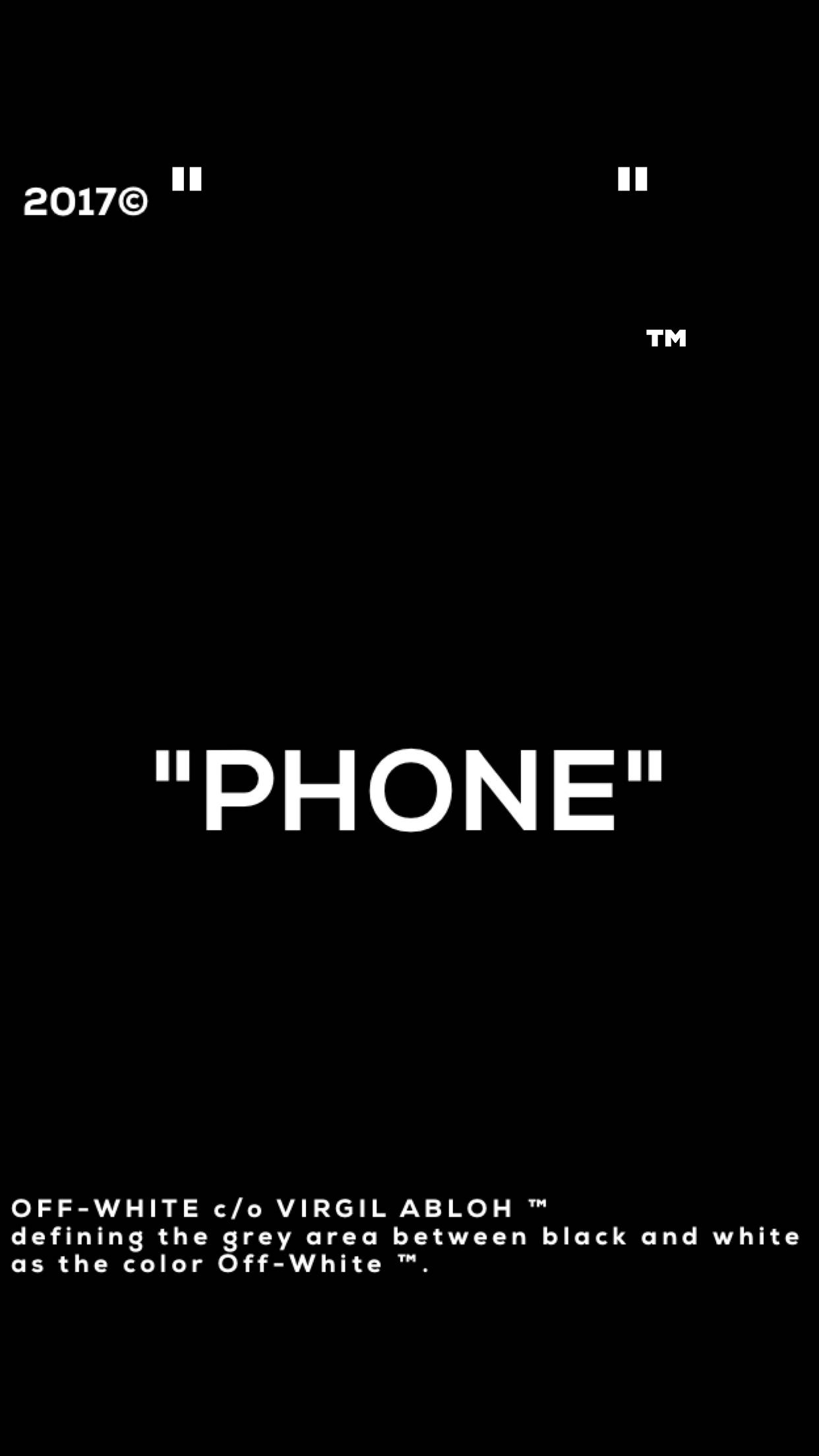 Off White, black, PHONE, Full HD Phone Wallpaper