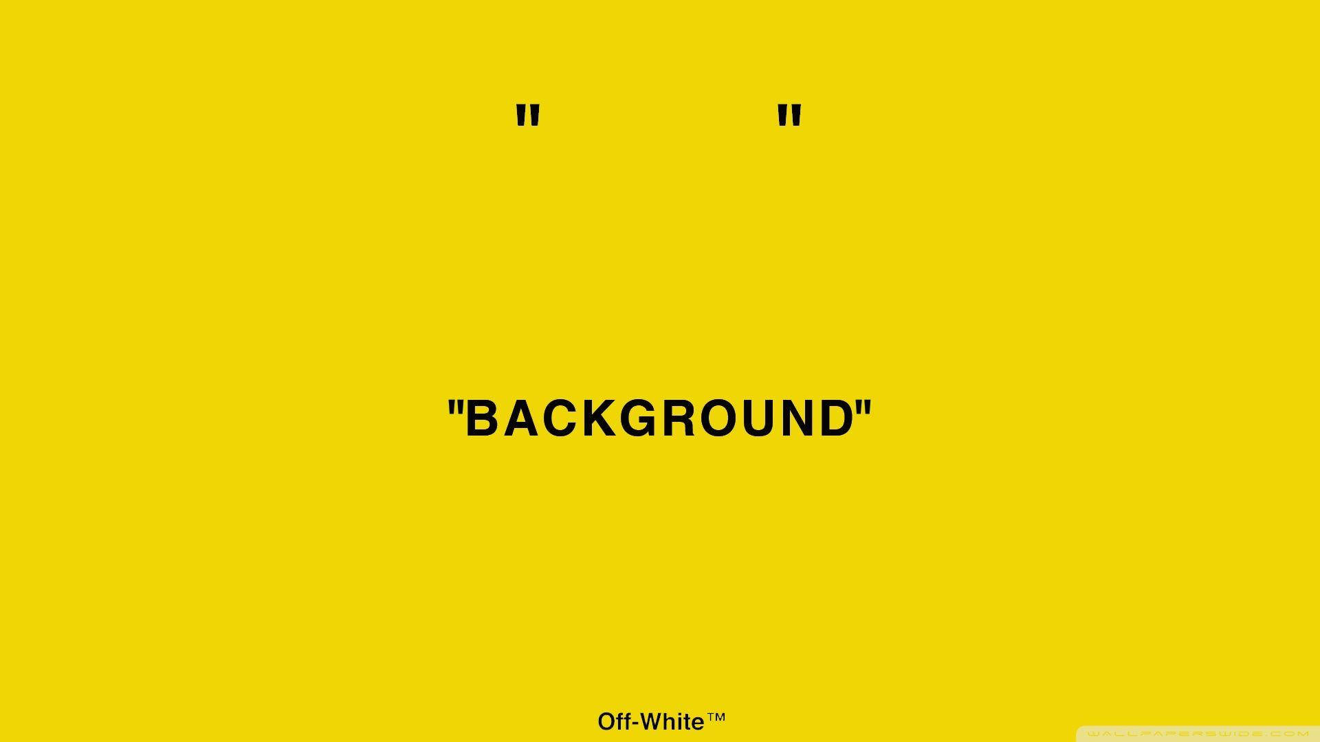 Off White, yellow, black text, Full HD Desktop Wallpaper