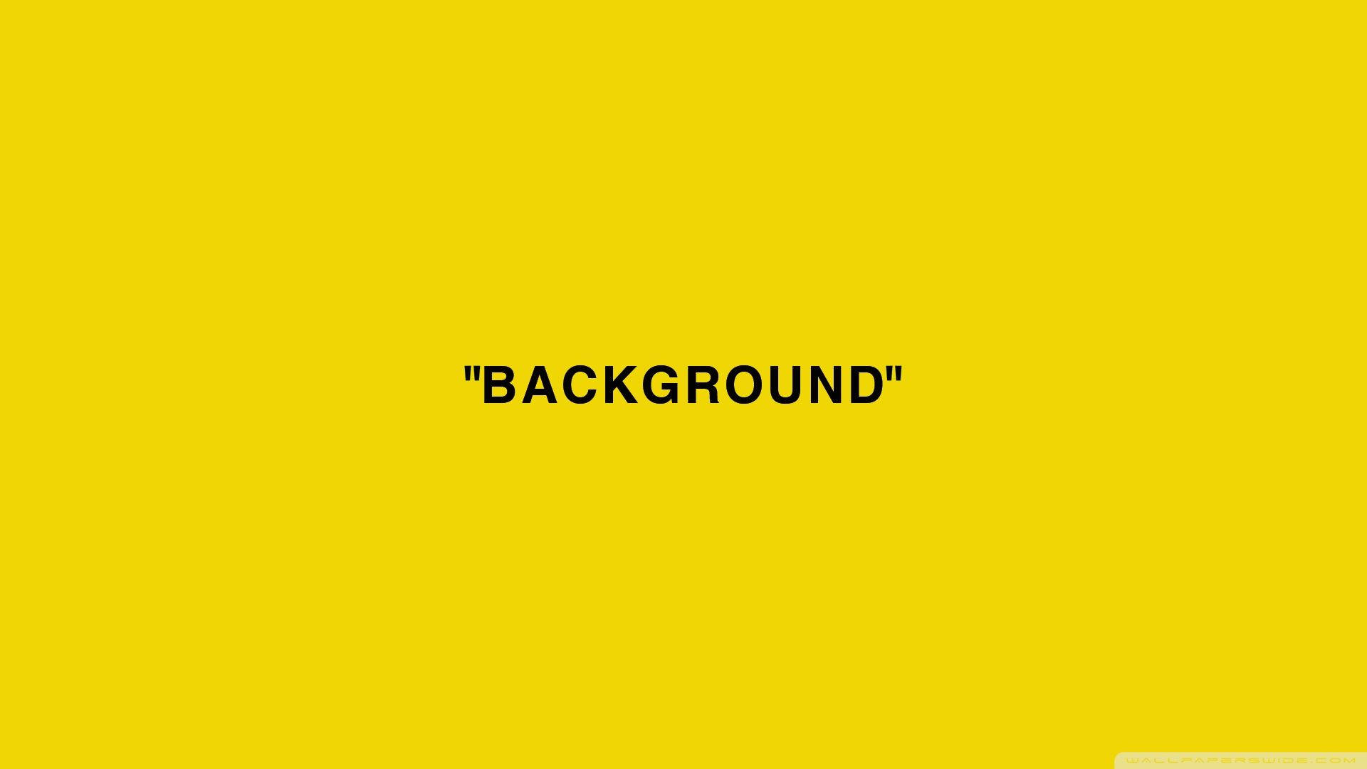 Off White, yellow background, black text, Full HD Desktop Wallpaper