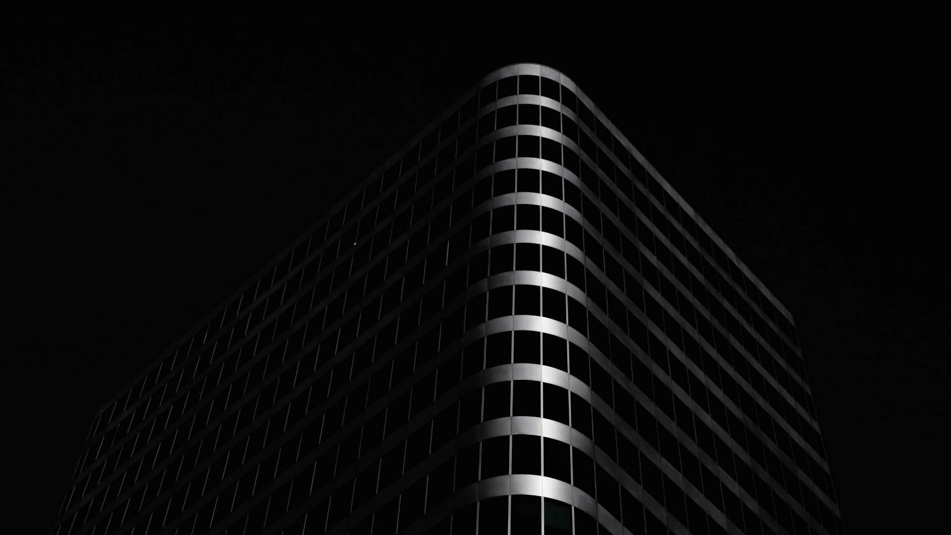 modern glass skyscraper, corner, glowing, Full HD Desktop Wallpaper