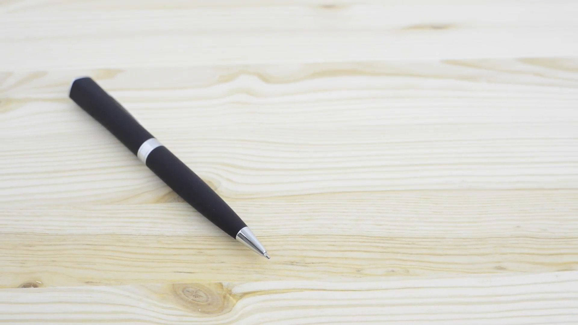 milky hue stained office desk, sleek black pen, silver accents, Full HD Desktop Wallpaper