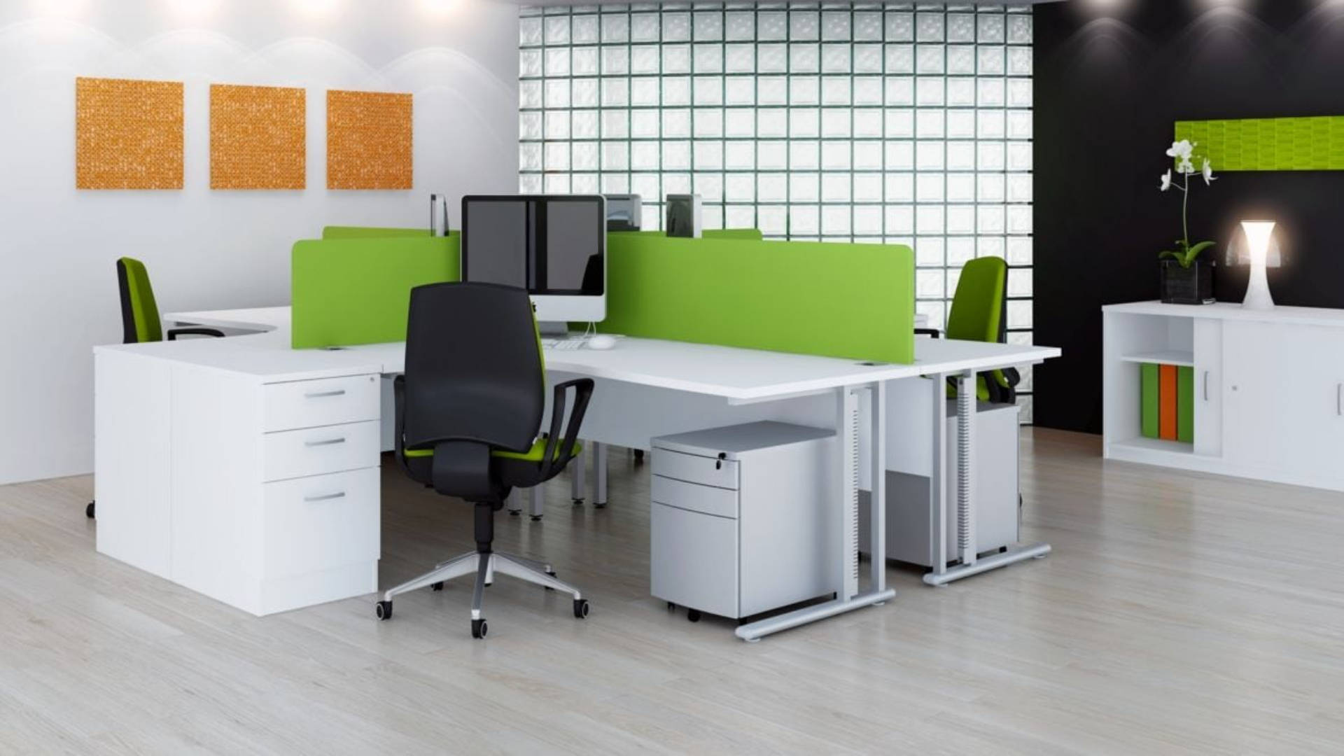 Workstation, Zoom Background, office, Full HD Desktop Wallpaper