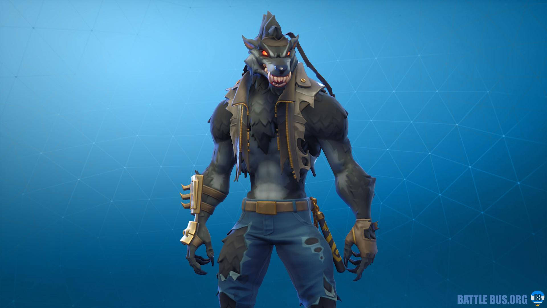 OG Fortnite skins, wolf-headed warrior, tattered gear, Full HD Desktop Wallpaper