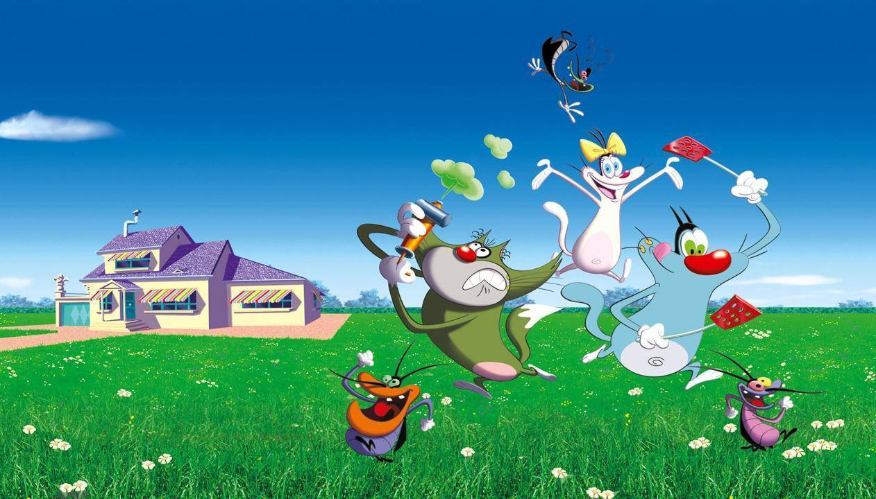 Oggy And The Cockroaches, Oggy, Cockroaches, SD Desktop Wallpaper