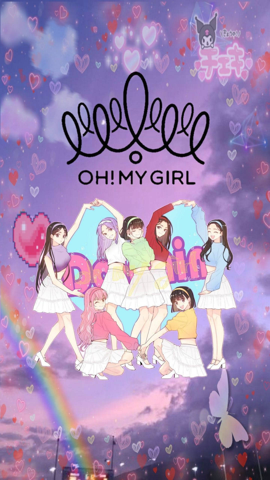Oh My Girl, dolphin, anime art, Full HD Phone Wallpaper