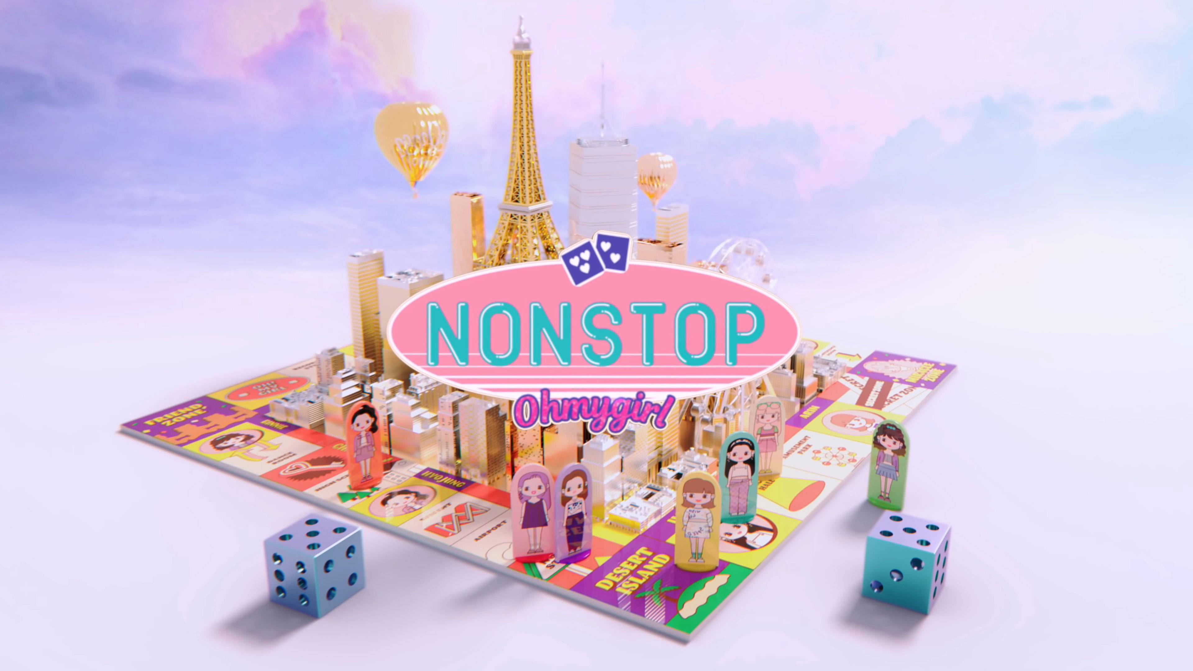 Oh My Girl, Fancy Nonstop, Paris landmarks, 4K Desktop Wallpaper