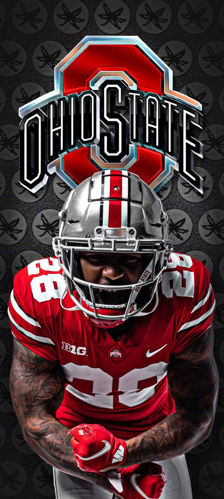 Ohio State Football, iPhone, player 28, HD Phone Wallpaper