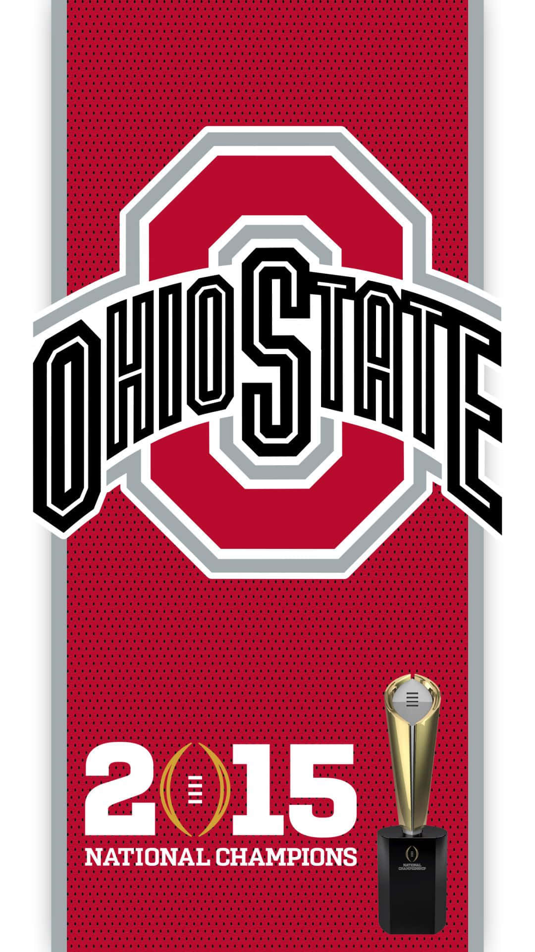 Ohio State Football, 2015 National Championship, red jersey fabric, Full HD Phone Wallpaper