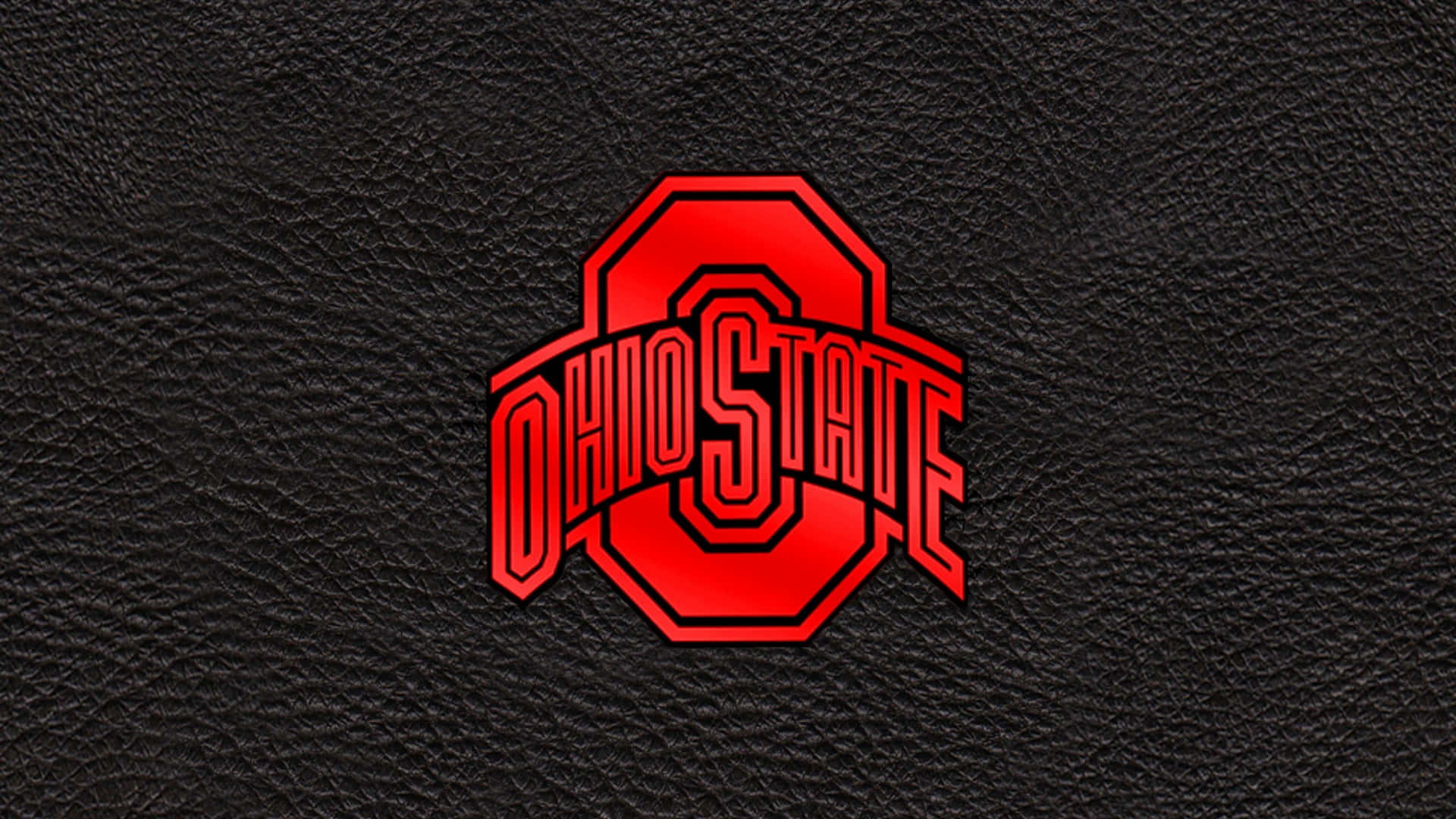 Ohio State Football, red Ohio State logo, black outline, Full HD Desktop Wallpaper