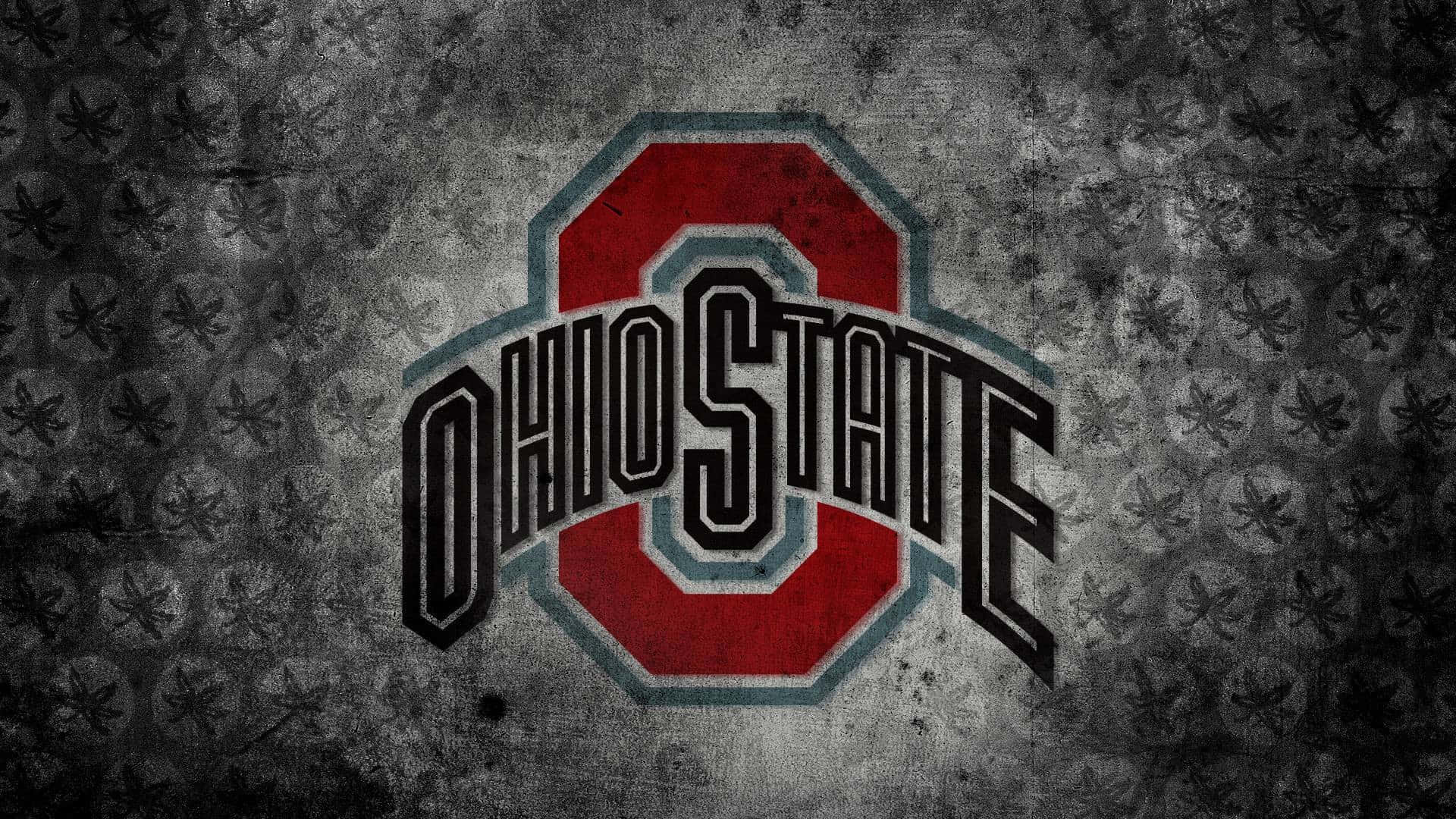 Ohio State Football, gray textured background, bold red and black lettering, Full HD Desktop Wallpaper
