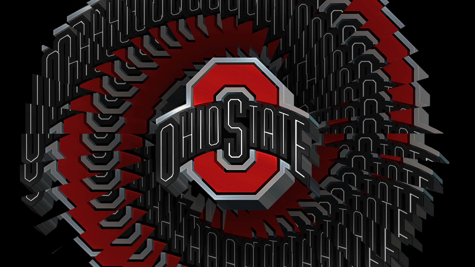 Ohio State Football, Ohio State logo, red and gray lettering, Full HD Desktop Wallpaper