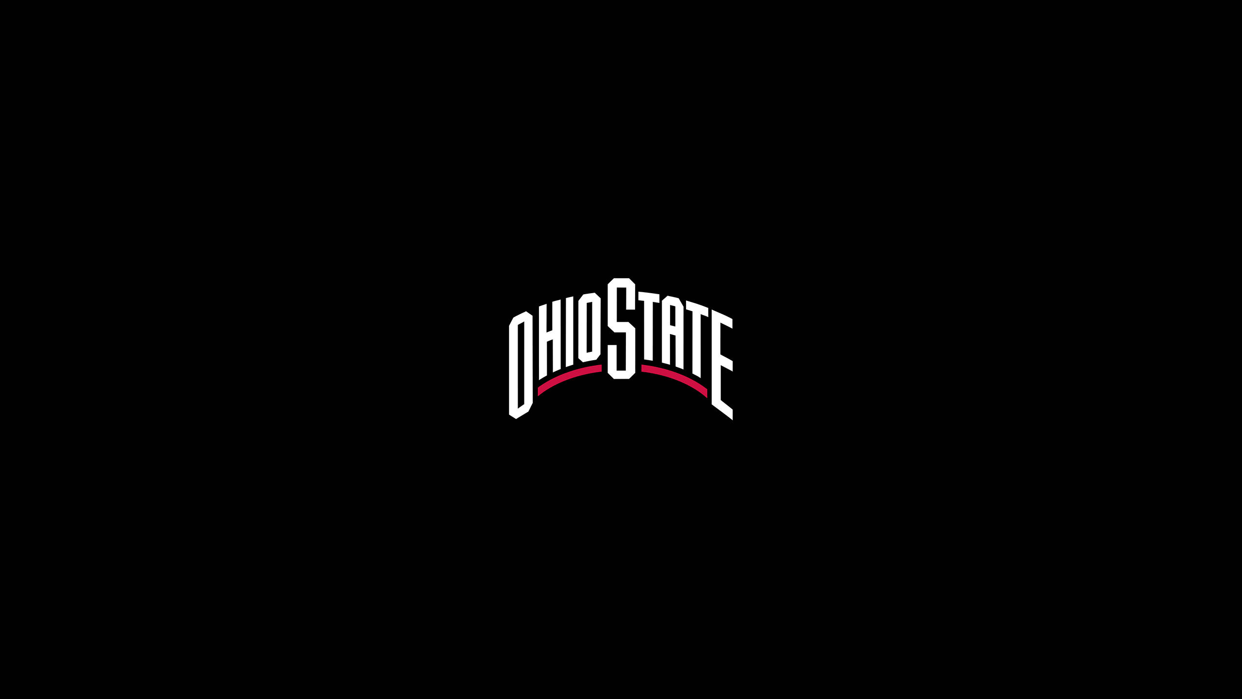 Ohio State University, black, white, 2K Desktop Wallpaper
