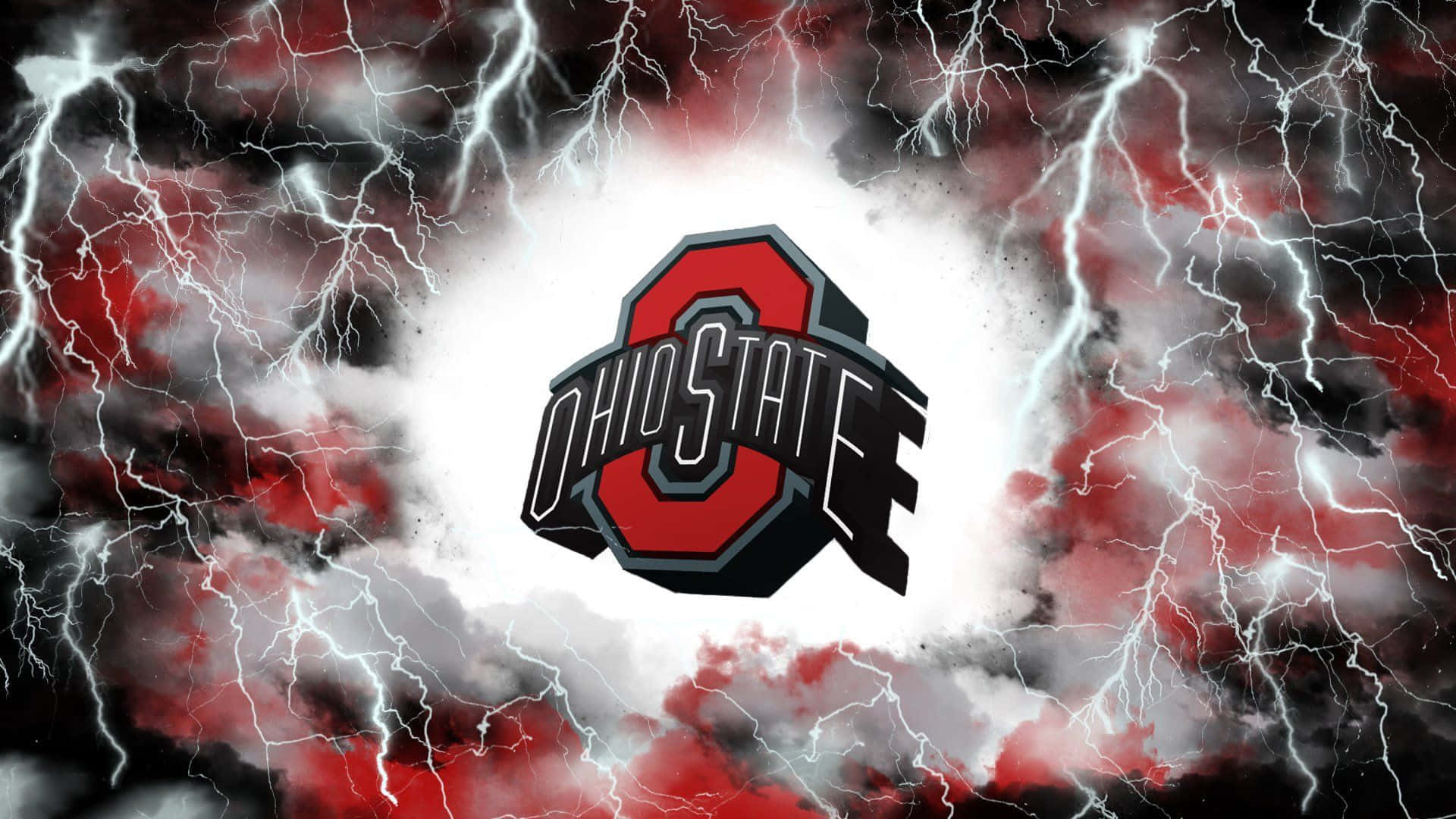 Ohio State University, Ohio State Logo, red clouds, Full HD Desktop Wallpaper